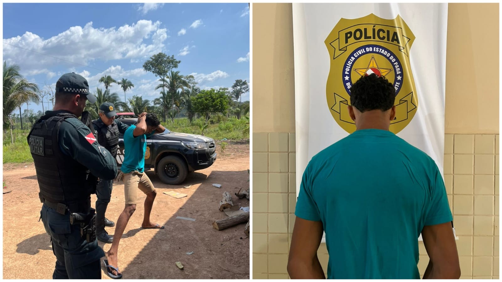 Polícias Civil e Militar prendem em flagrante suspeito de homicídio na zona rural de Curuá