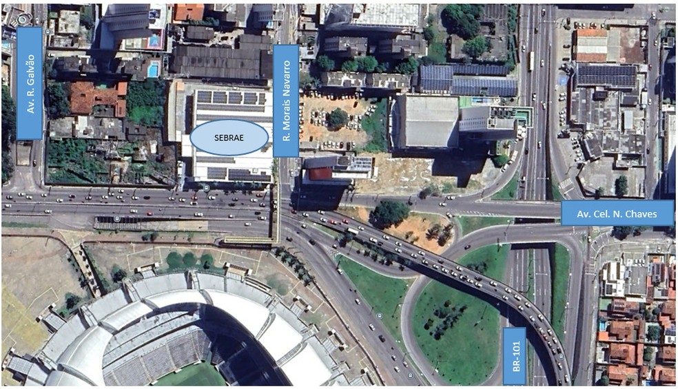 Dnit informa que tráfego das avenidas Cel. Norton Chaves e Senador Salgado Filho será direcionado para a Rua Morais Navarro — Foto: Dnit/Reprodução