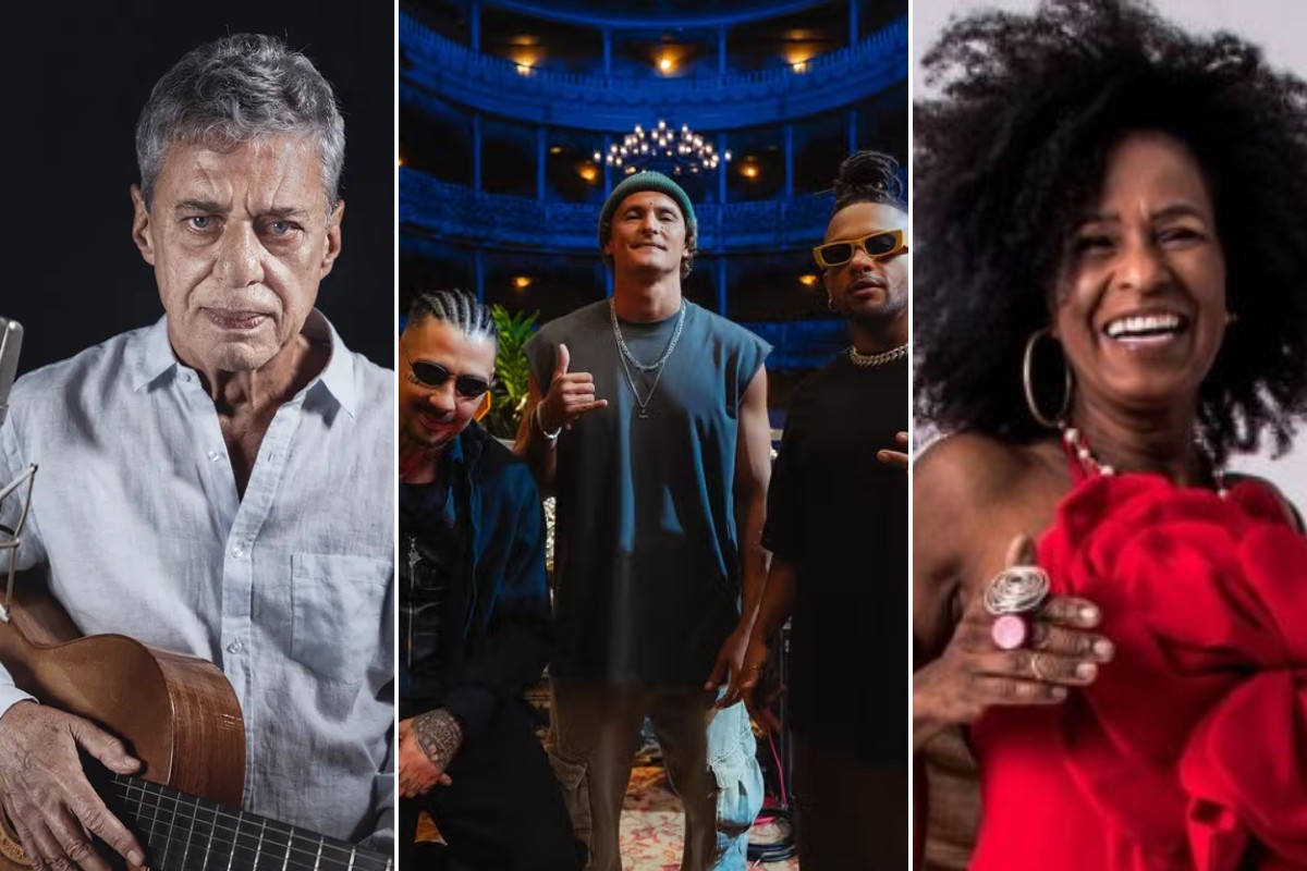 Oriente, Izzy Gordon, homenagem a Chico Buarque, cover do Fábio Jr. e banda sinfônica; g1 reúne atrações para o fim de semana 