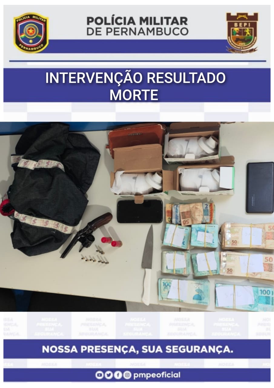 Homem troca tiros com a PM durante perseguição e morre em Taquaritinga do Norte 