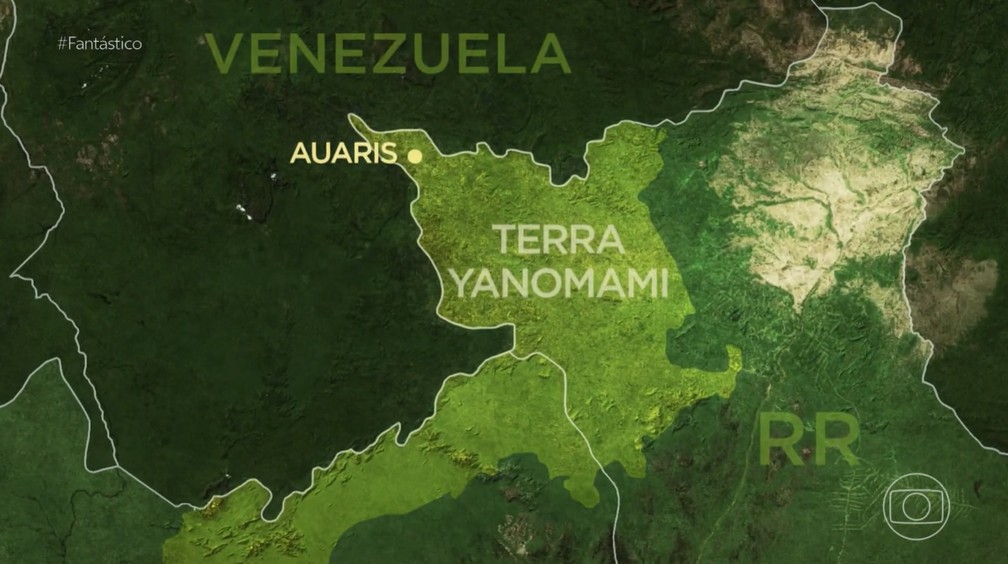 Garimpo ilegal e crise humanitária seguem na Terra Indígena Yanomami — Foto: Reprodução/Fantástico