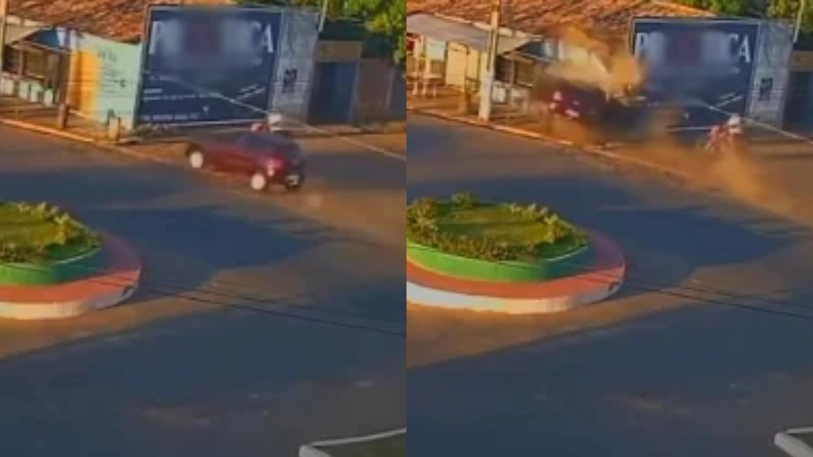 Vídeo: carro em alta velocidade invade residência em Esperantina; motorista passou mal ao volante e está internado