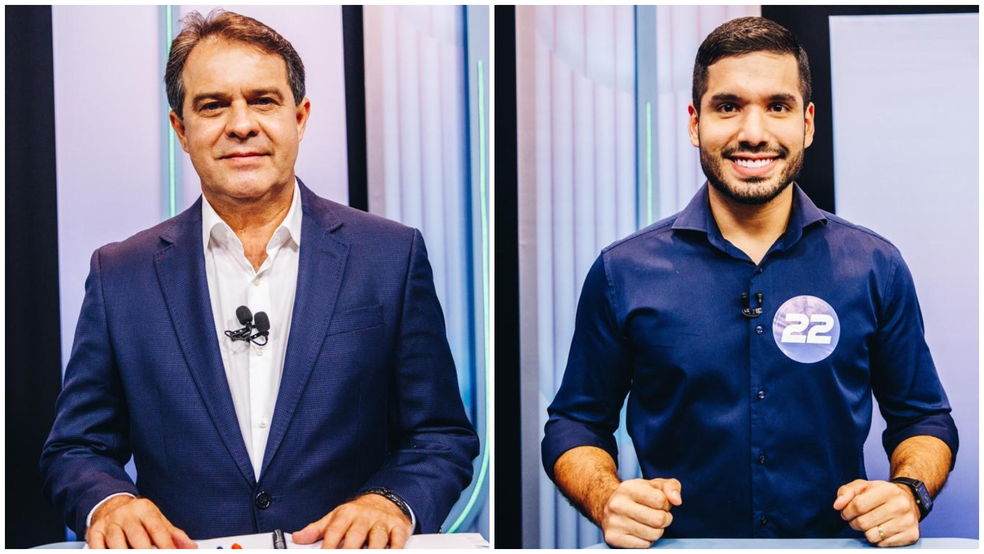 André Fernandes (PL) e Evandro Leitão (PT) disputam segundo turno pela Prefeitura de Fortaleza — Foto: SVM