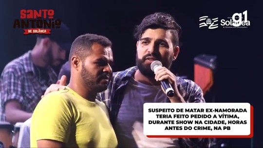 Cantor que recebeu em palco suspeito de matar ex-namorada revela tristeza após feminicídio: ‘chocado e sem dormir’