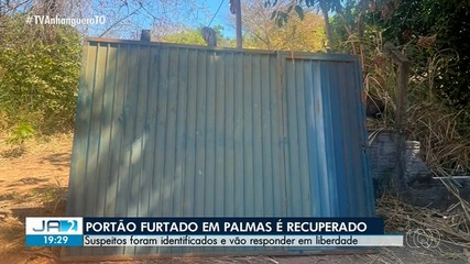 Portão furtado em Palmas é recuperado