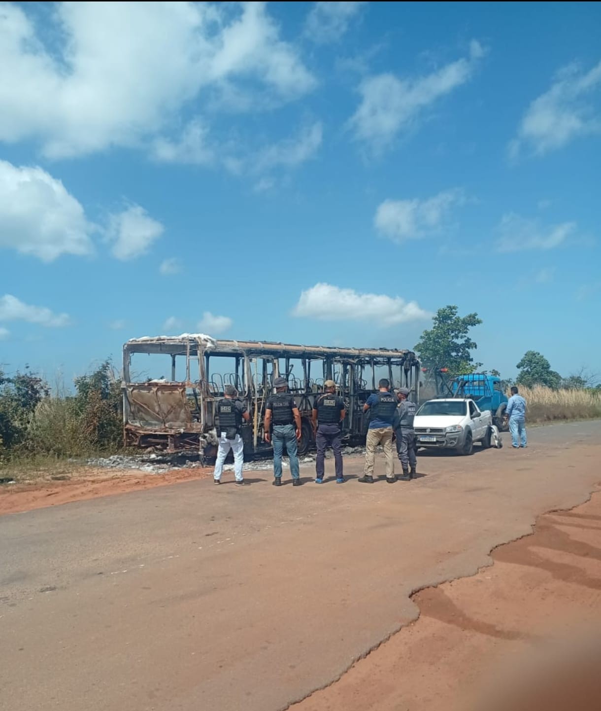 Preso suspeito de participar de incêndio a ônibus na zona rural de São Luís