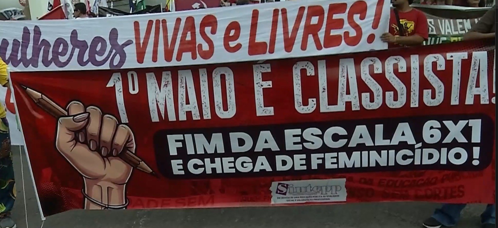 Ato no Dia do Trabalhador em Belém pede fim da escala 6x1