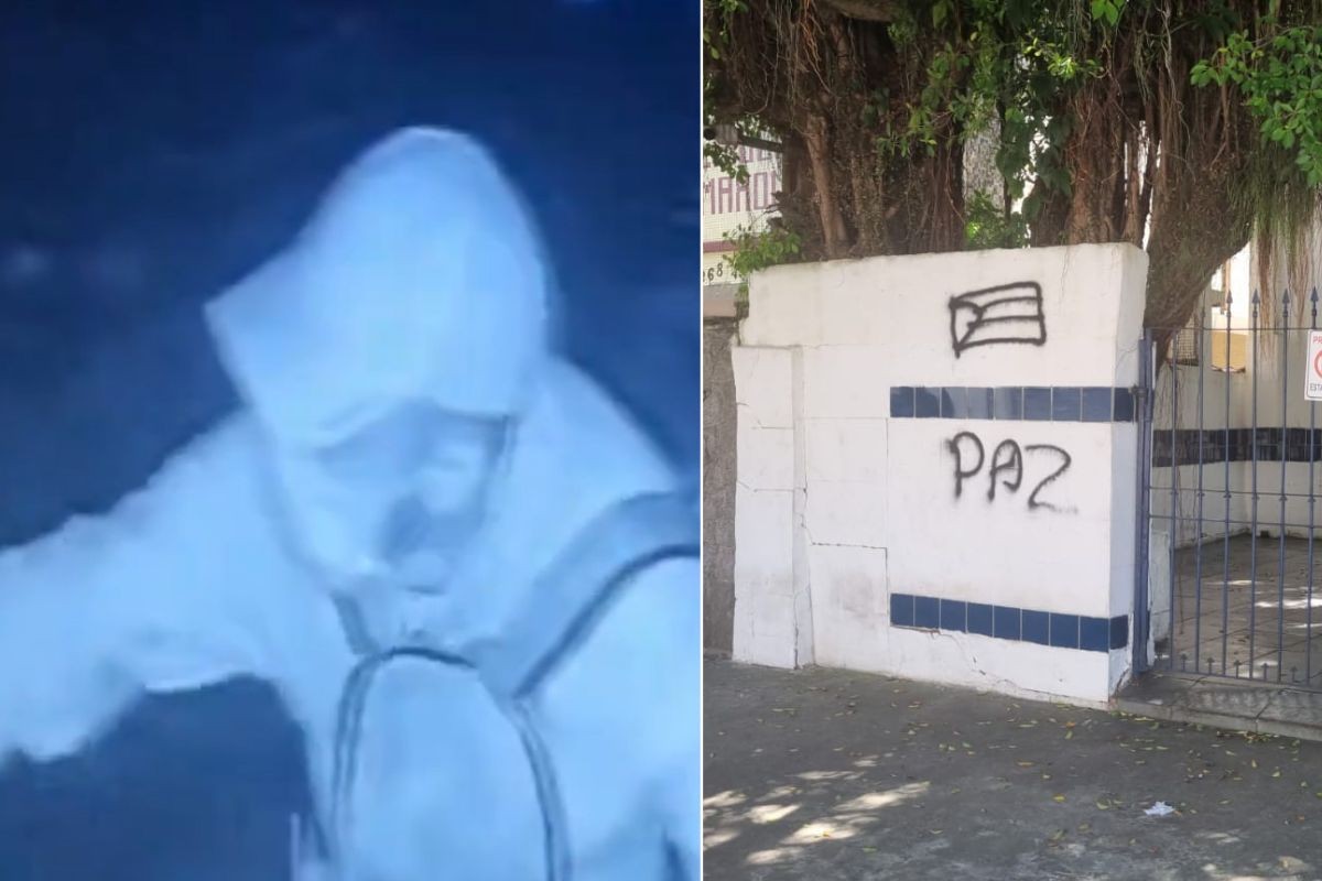 Homem é filmado vandalizando  sinagoga israelita: 'ato de terrorismo', diz líder do templo; VÍDEO