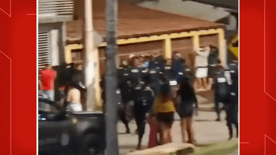 VÍDEO: festa no Varjão termina em confronto entre PM e moradores