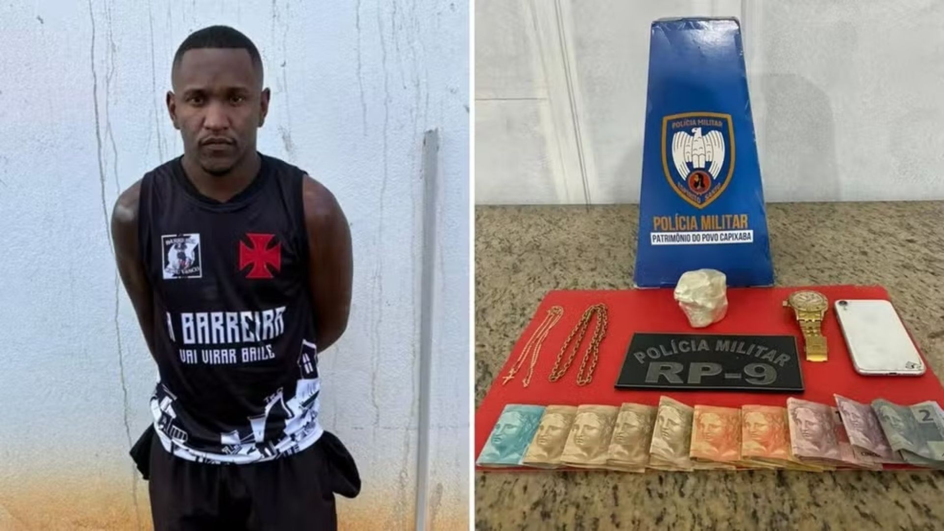 Ex-jogador do Vasco é preso por tráfico de drogas pela 2ª vez em menos de 1 ano no ES