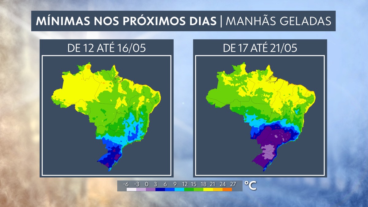 Brasil terá semana de frio intenso com neve, 'chuva congelante' e temperatura atípica para maio | Meio Ambiente | G1