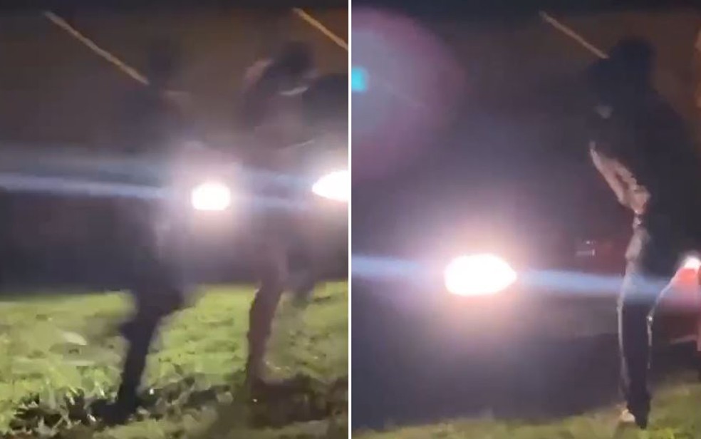 Motorista atropela jovens em praça de distrito em Ituverava, SP, após briga em bar — Foto: Redes sociais