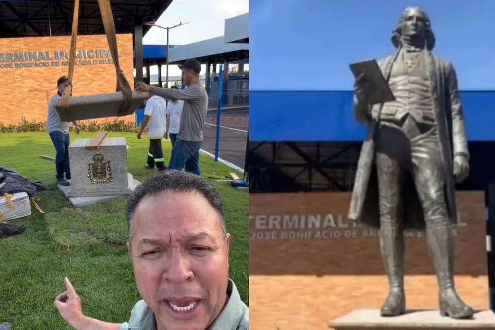 foto-g1-18- Prefeitura é investigada por contrato de R$ 500 mil para instalar estátua de ‘Patriarca da Independência’ em MT