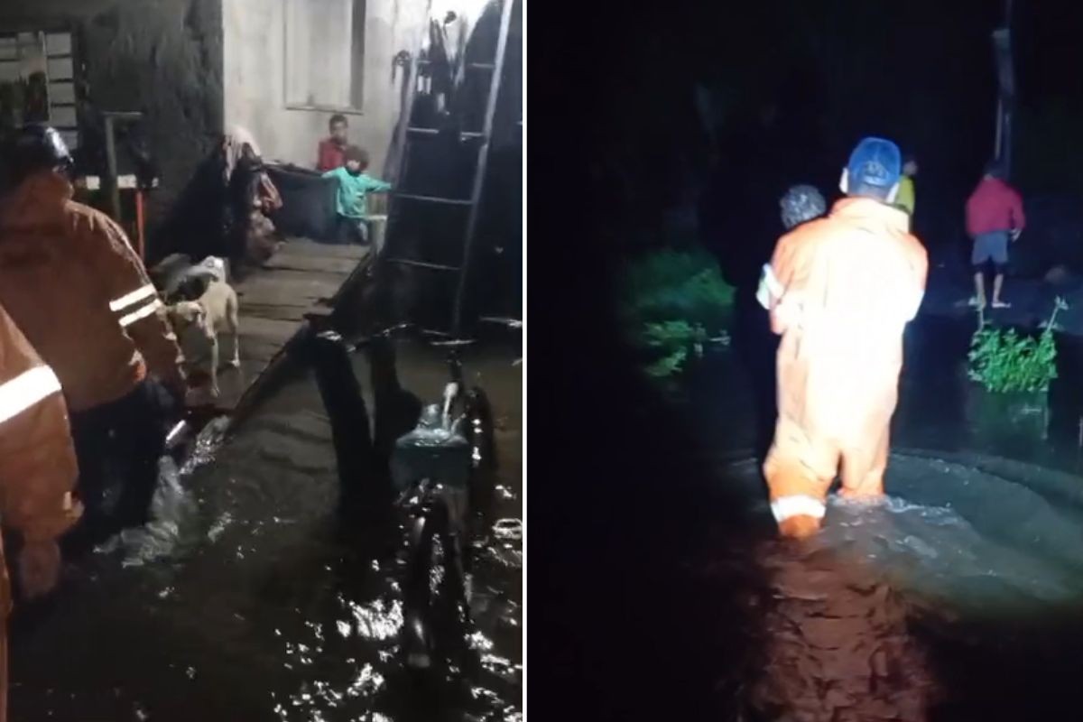 Chuvas deixam 100 desabrigados e aulas são suspensas no litoral de SP; abrigo é montado 