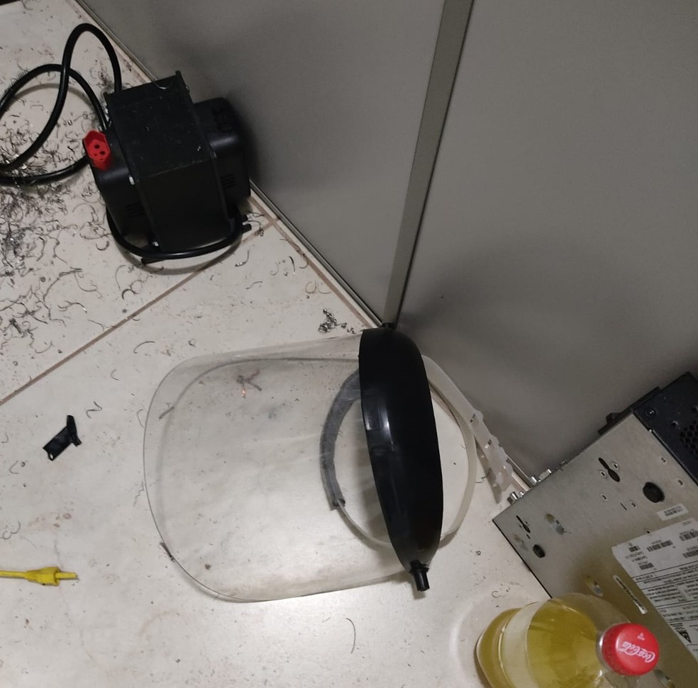 Polícia Civil investiga tentativa de furto à uma agência bancária, em Caiabu (SP) — Foto: Polícia Civil
