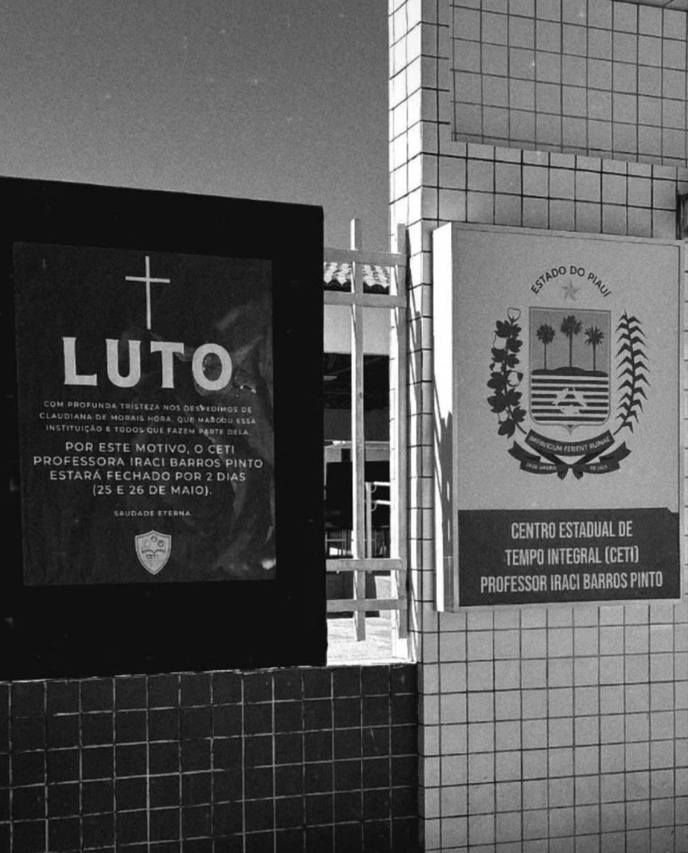 Escola prestou homenagem à professora que morreu com suspeita de dengue — Foto: Reprodução