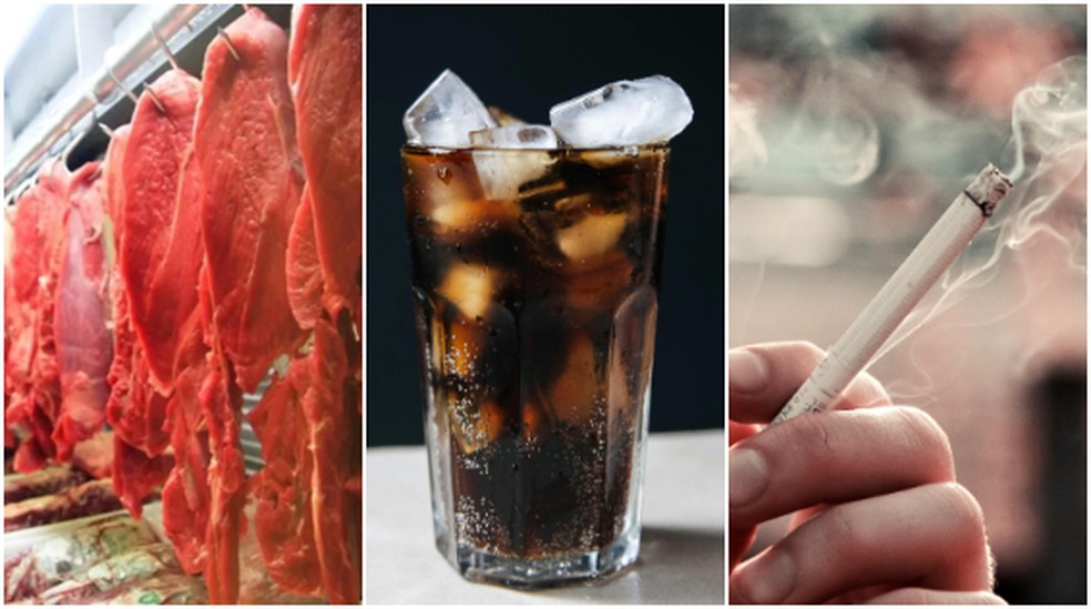 Carne, refrigerante e cigarro: o que muda com a reforma tributária — Foto: Assessoria/Governo/Rondônia; Ron Lach/Pexels; Geri Tech/Pexels