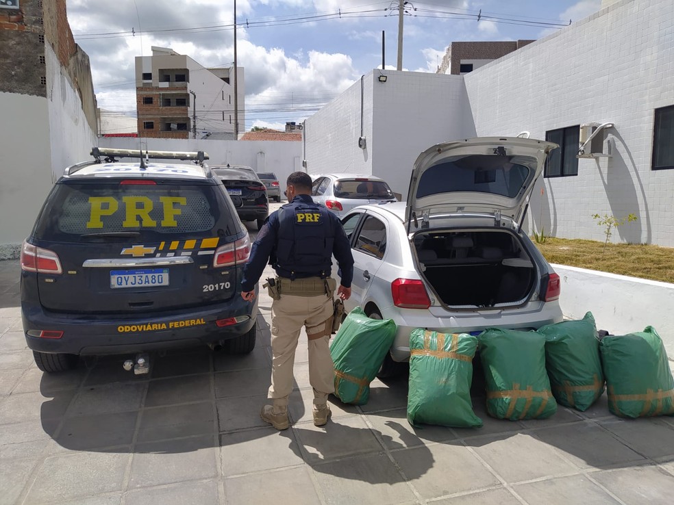 PRF apreende mai de 200kg de drogas no Sertão de Pernambuco. — Foto: PRF