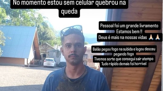 Sobrevivente relata saída de balão em chamas: 'Tivemos sorte'