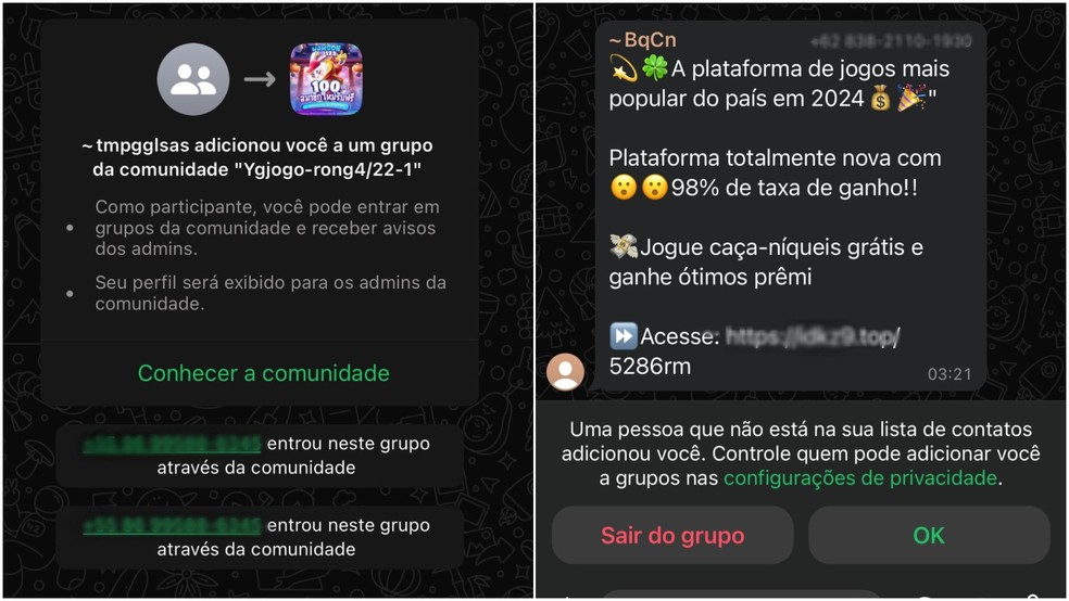 Brasileiros reclamam de serem colocados sem querer em grupos do 'jogo do tigrinho' no WhatsApp; veja como se proteger 7