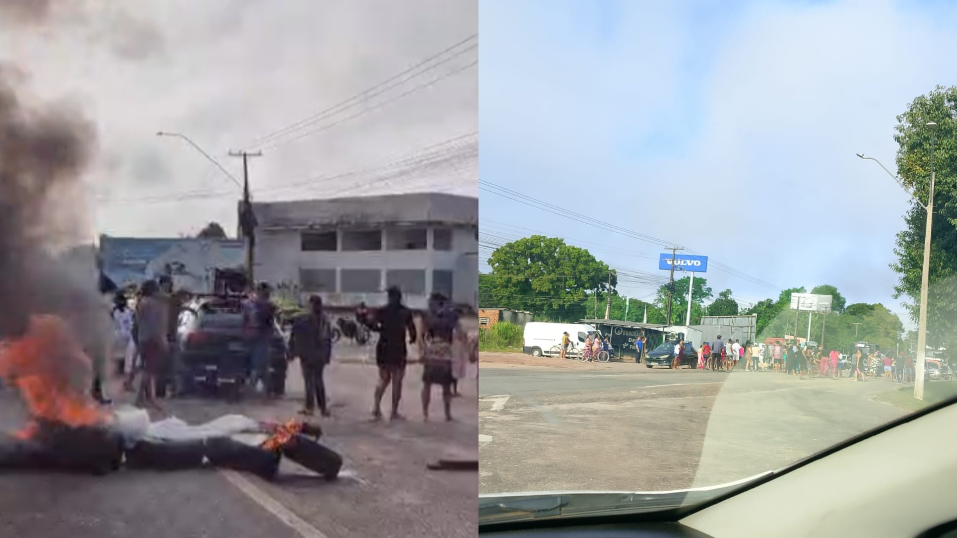 Protesto na BR-316 bloqueia trânsito em Marituba nesta terça-feira, 24