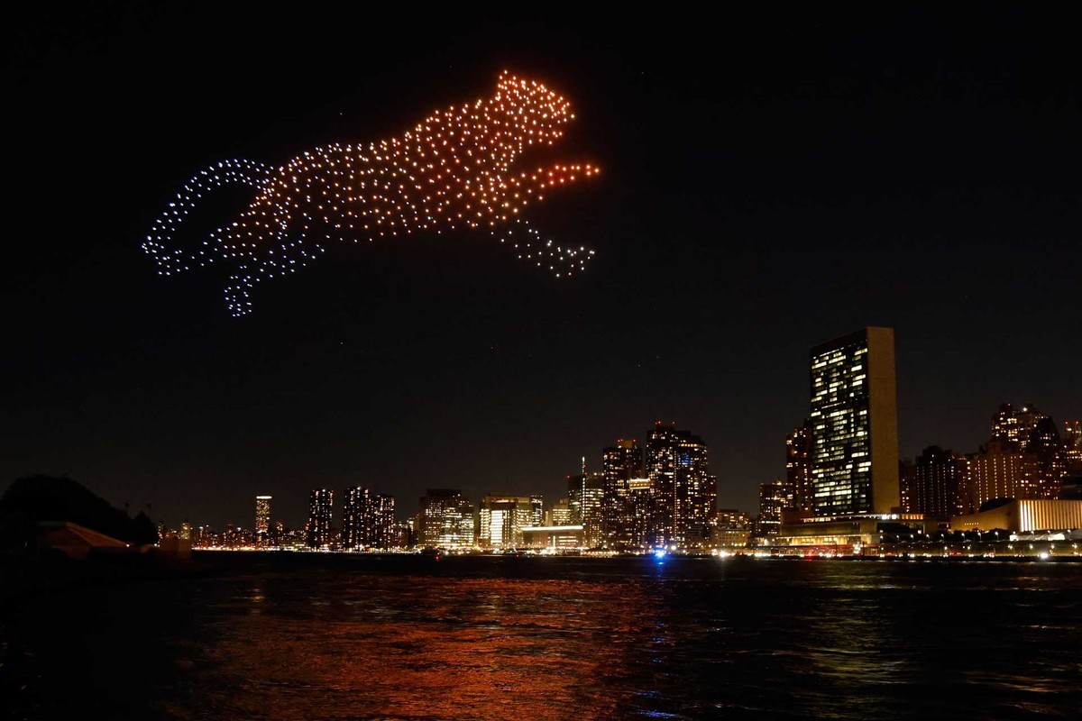 Drones light up New York in campaign for the Amazon rainforest |  environment