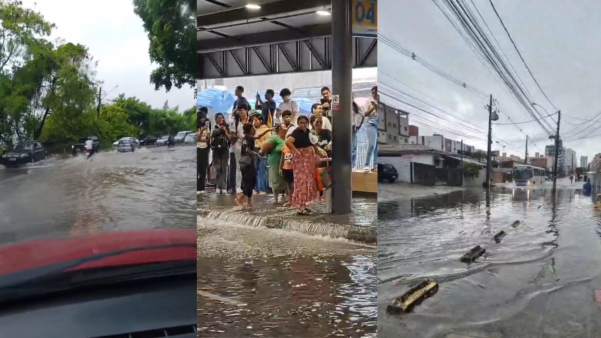 Fortes chuvas em João Pessoa causam alagamentos em diversos pontos da cidade; VÍDEO
