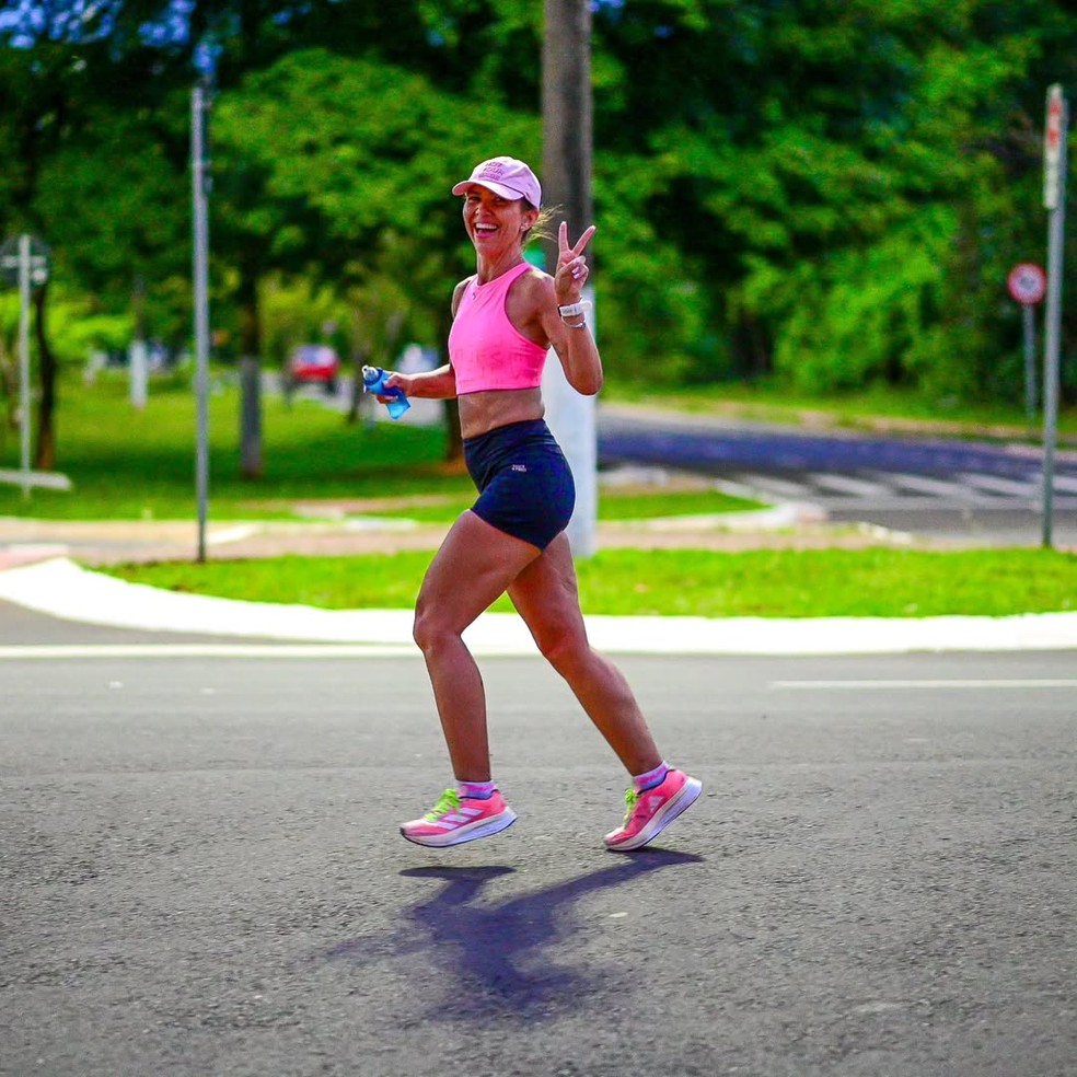 Danielle se preparava para a primeira maratona — Foto: Redes Sociais/ Reprodução