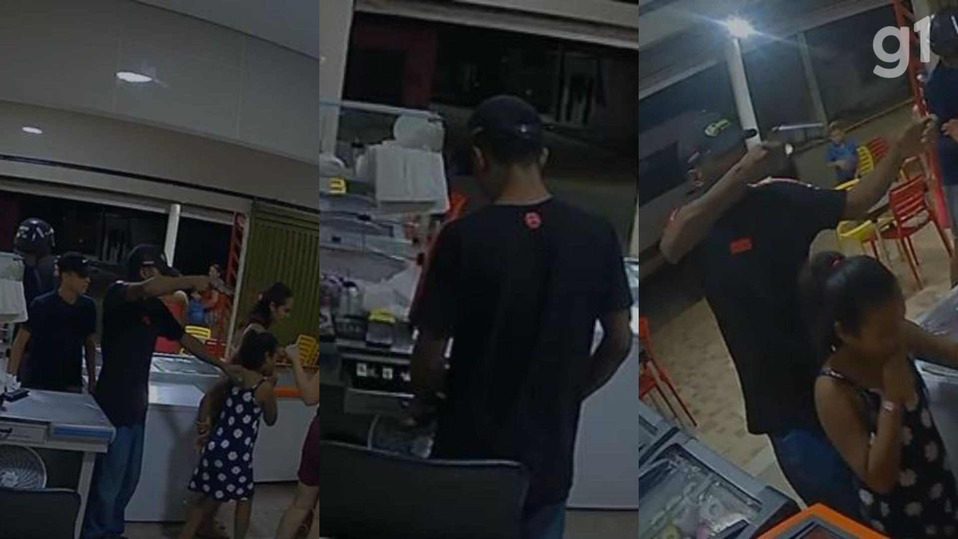 Dupla armada assalta sorveteria em Santa Inês, e câmeras de segurança registram ação