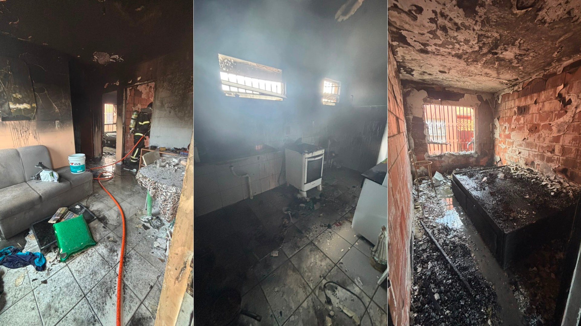 Incêndio atinge apartamento na Cidade Operária, em São Luís