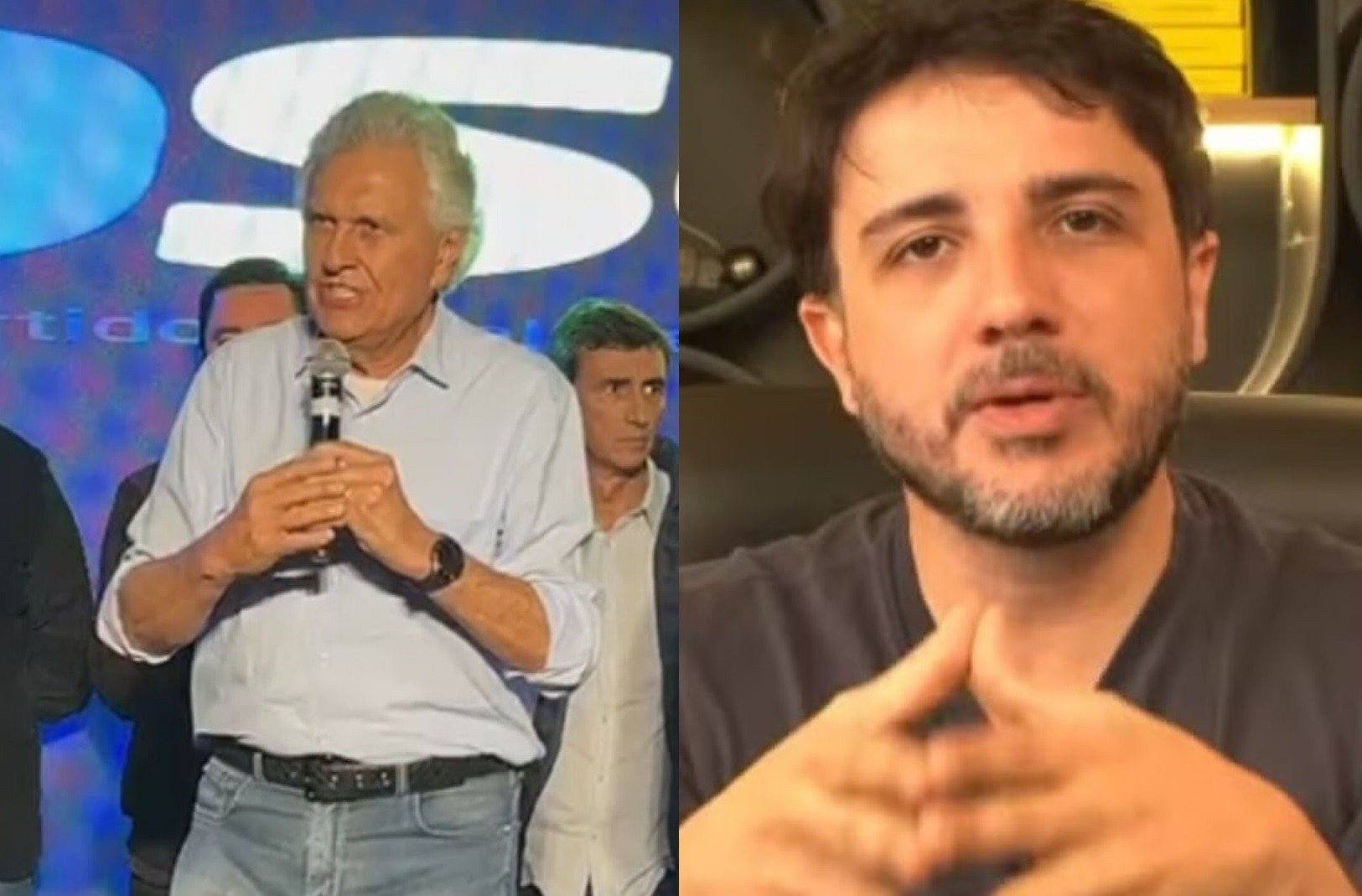 Caiado elogia Renan Santos e fala em 'sentar e conversar' em meio a especulações sobre escolha de vice
