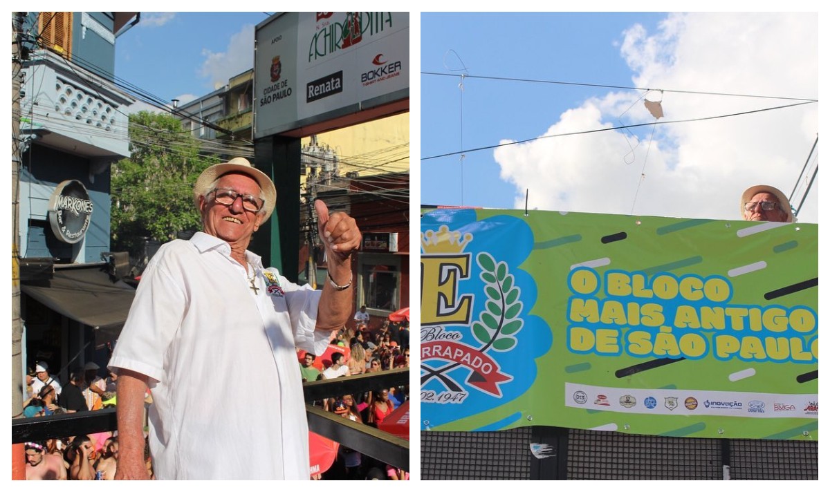 Fundador do Esfarrapado, bloco de carnaval mais antigo de SP, faz 90 anos e é homenageado no Bixiga