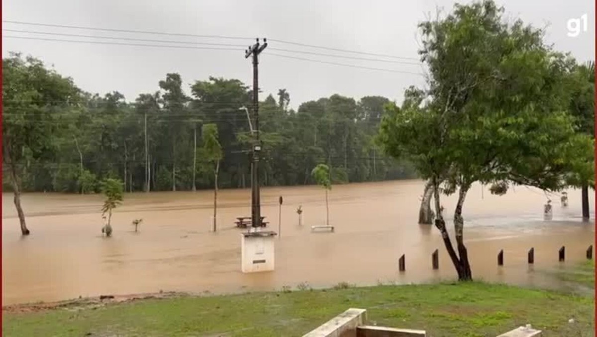 Lago Da Ufac Transborda E Alaga Rua Ap S Forte Chuva Em Rio Branco