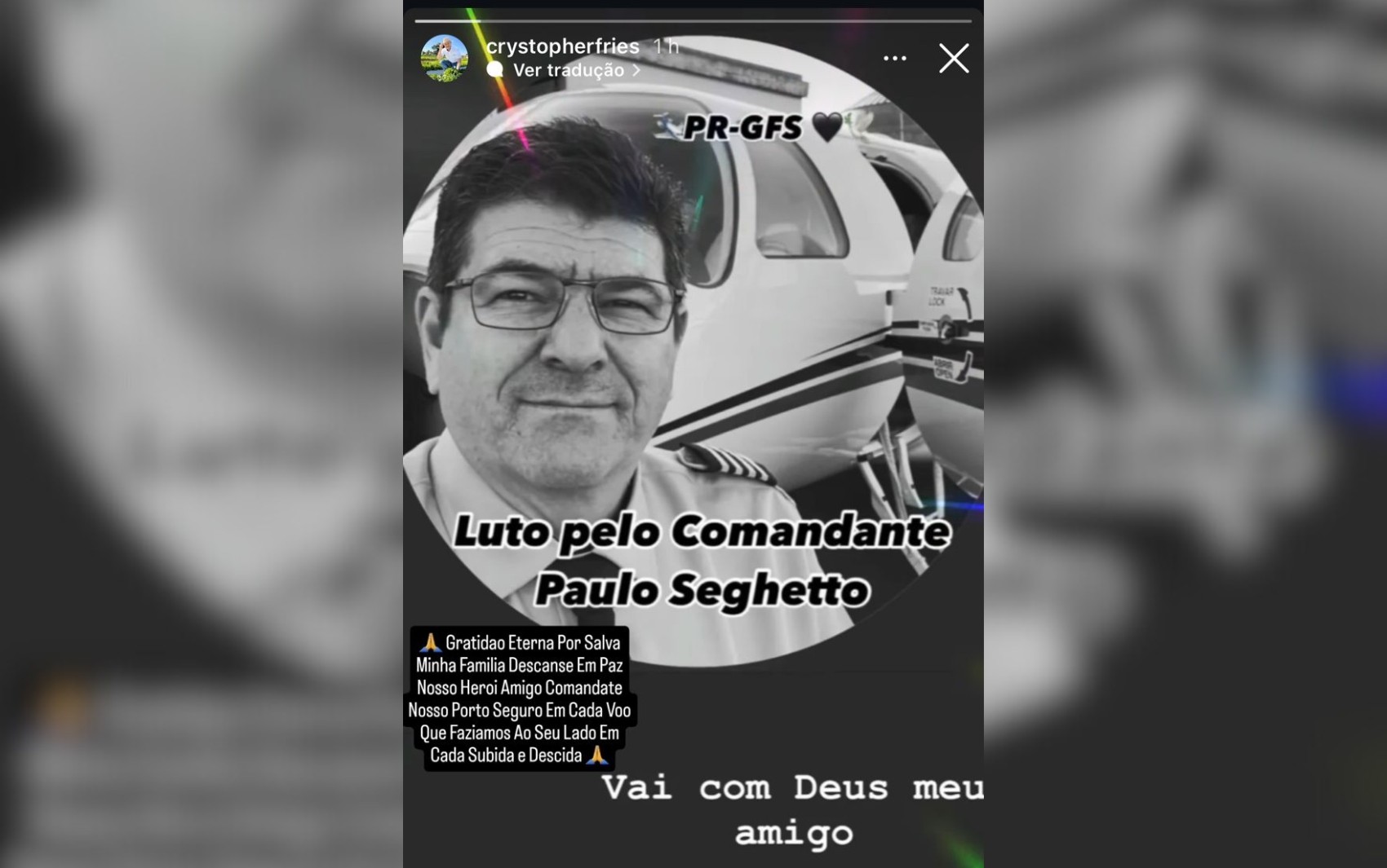 Proprietário de avião que explodiu em Ubatuba posta homenagem a piloto que morreu: 'Vai com Deus, meu amigo'