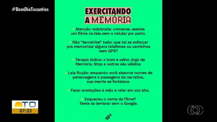 Especialista comenta sobre exercícios que podem ajudar a memória