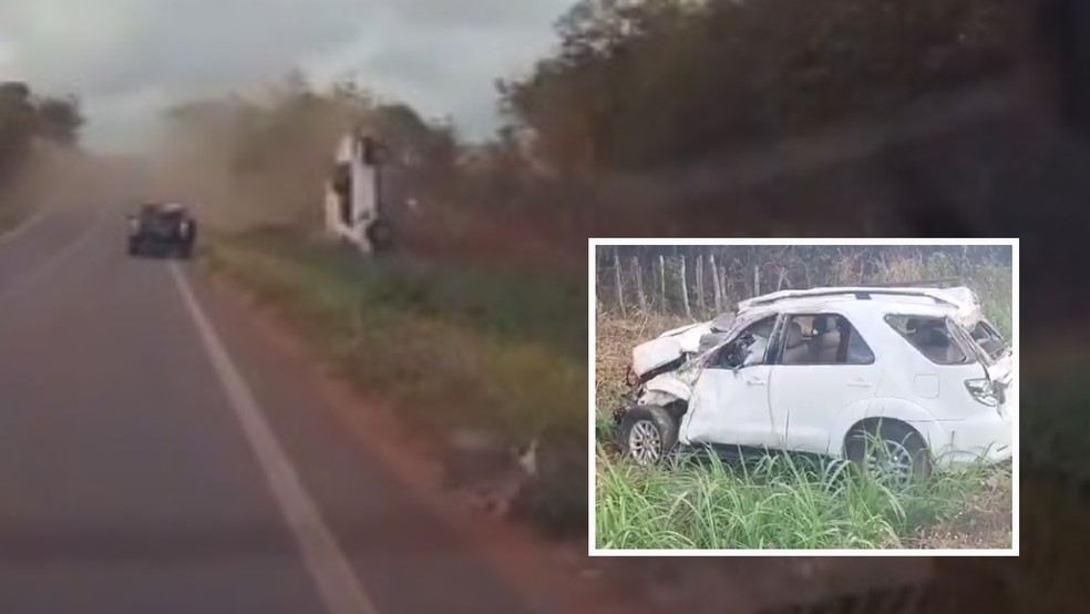 Apesar da gravidade do acidente, motorista permaneceu consciente até chegar ao hospital — Foto: Reprodução