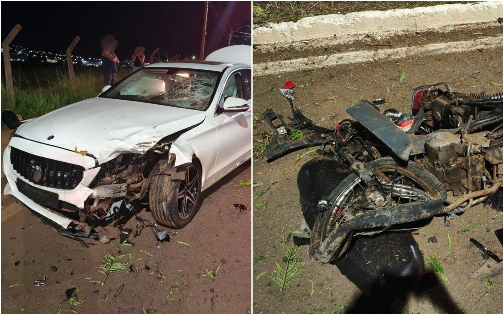 Motociclista morre após invadir a contramão e bater em Mercedes, em Anápolis