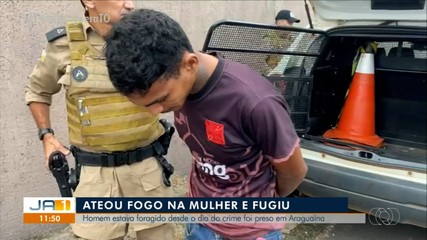 Suspeito de atear fogo na esposa é preso em Araguaína