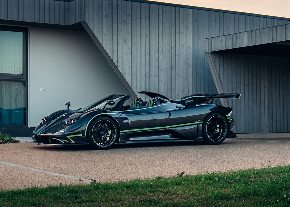 Pagani Zonda Roadster Diamante Verde do piloto de F1 Fernando Alonso. — Foto: Divulgação / Mechatronik