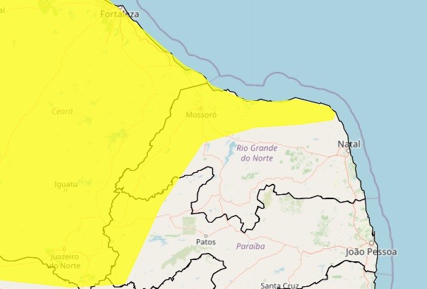 Inmet publica alerta de chuvas intensas em 74 cidades do RN; veja lista