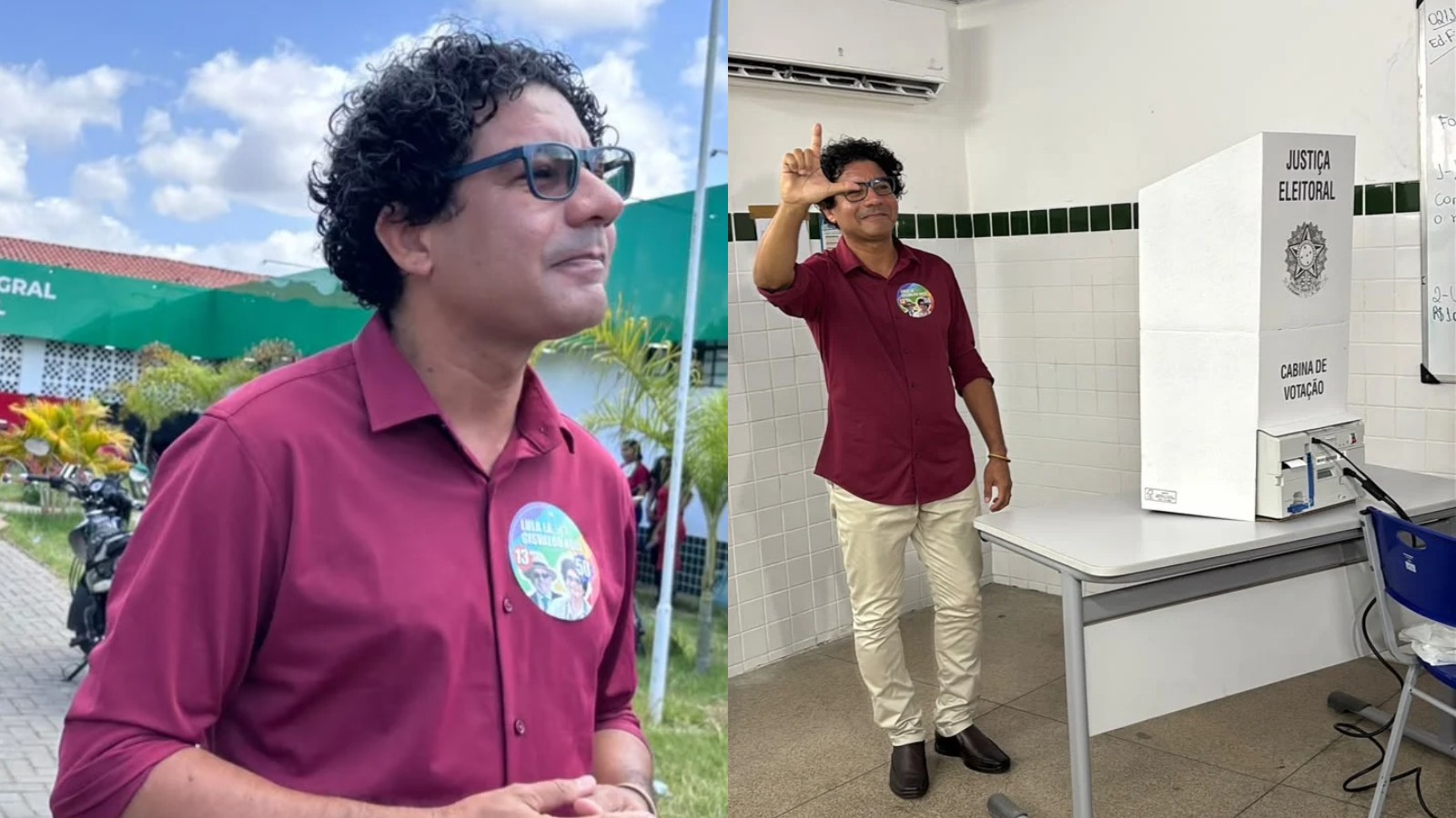 Professor Gisvaldo (PSOL) vota em Teresina