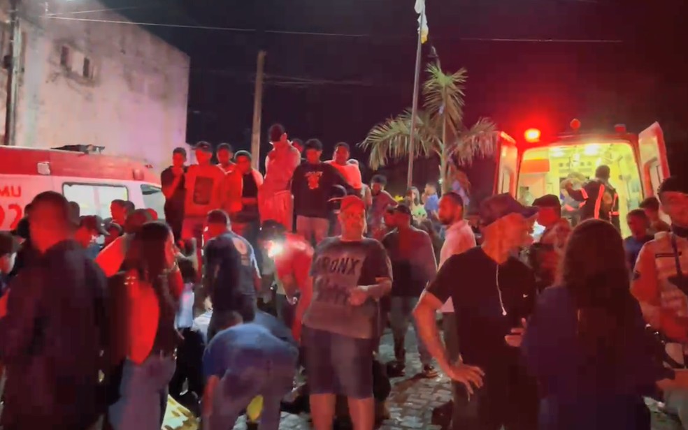 Três mulheres foram atropeladas no evento. — Foto: Redes sociais