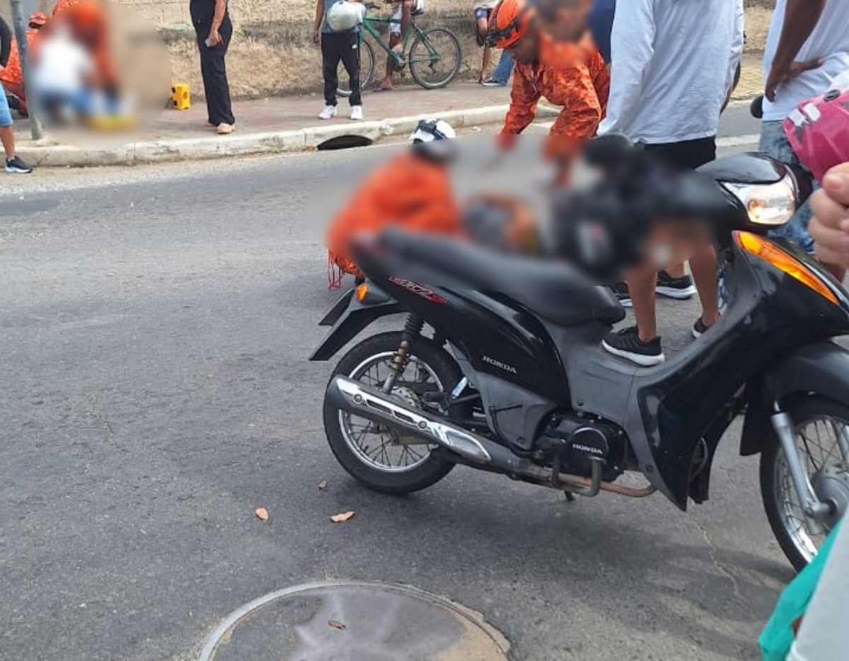 Acidente entre duas motos deixa duas mulheres feridas em Três Rios