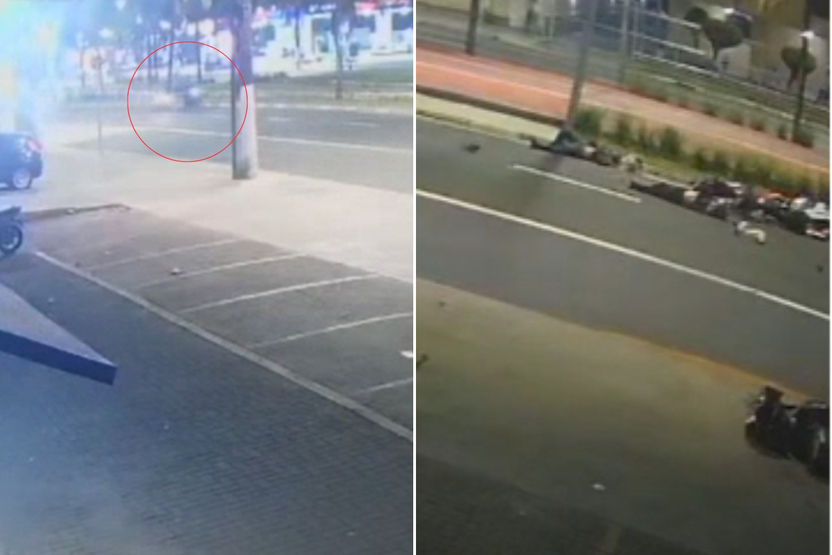 Acidente entre motos deixa mulher morta e dois feridos no litoral de SP; VÍDEO