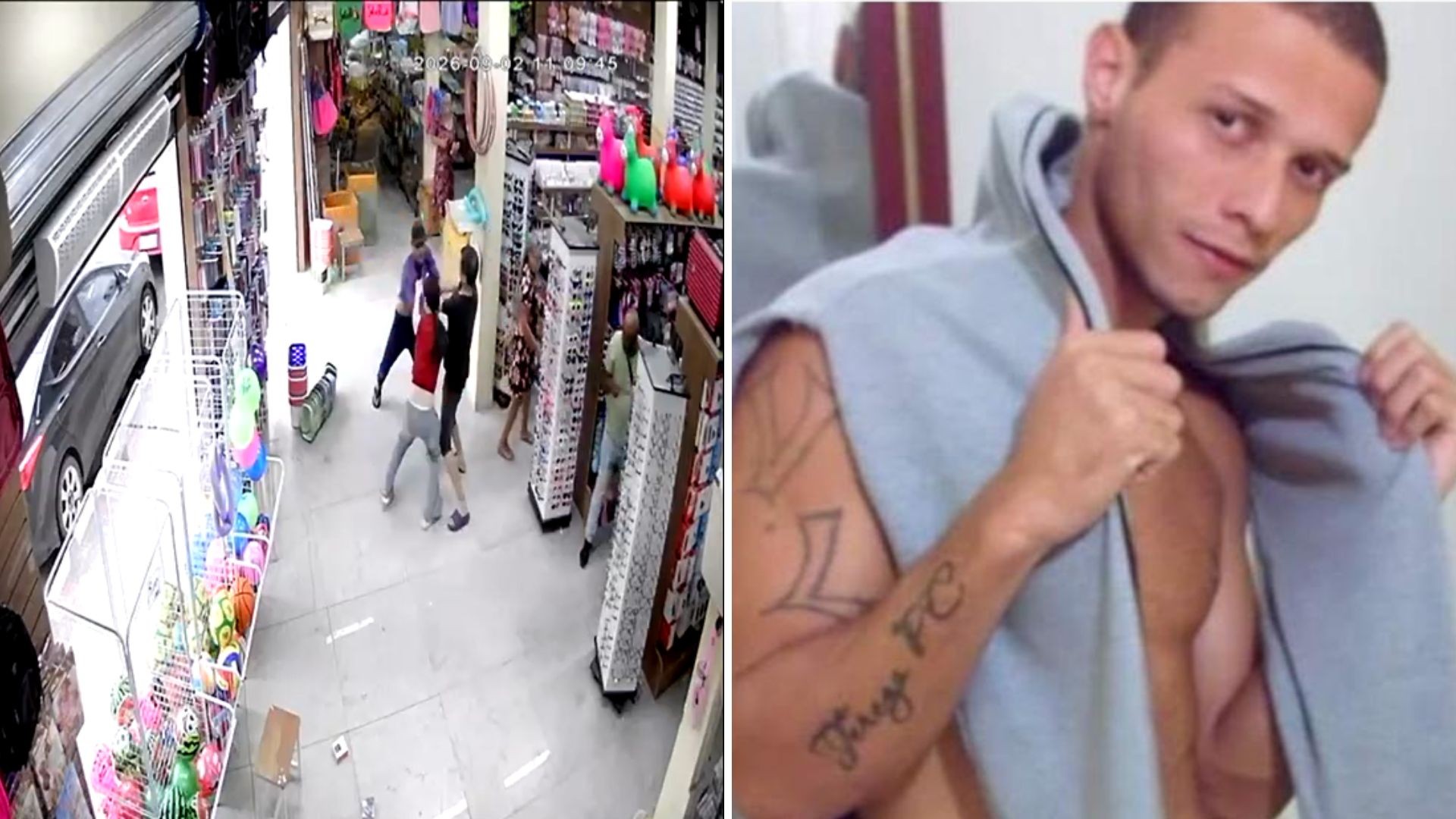 VÍDEO: homem é preso após tentar roubar fones de ouvido e agredir funcionária de loja em Colatina
