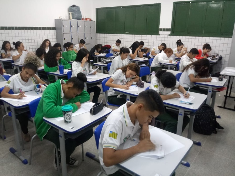 Sala de aula na rede estadual de ensino no Piauí — Foto: Divulgação/Seduc