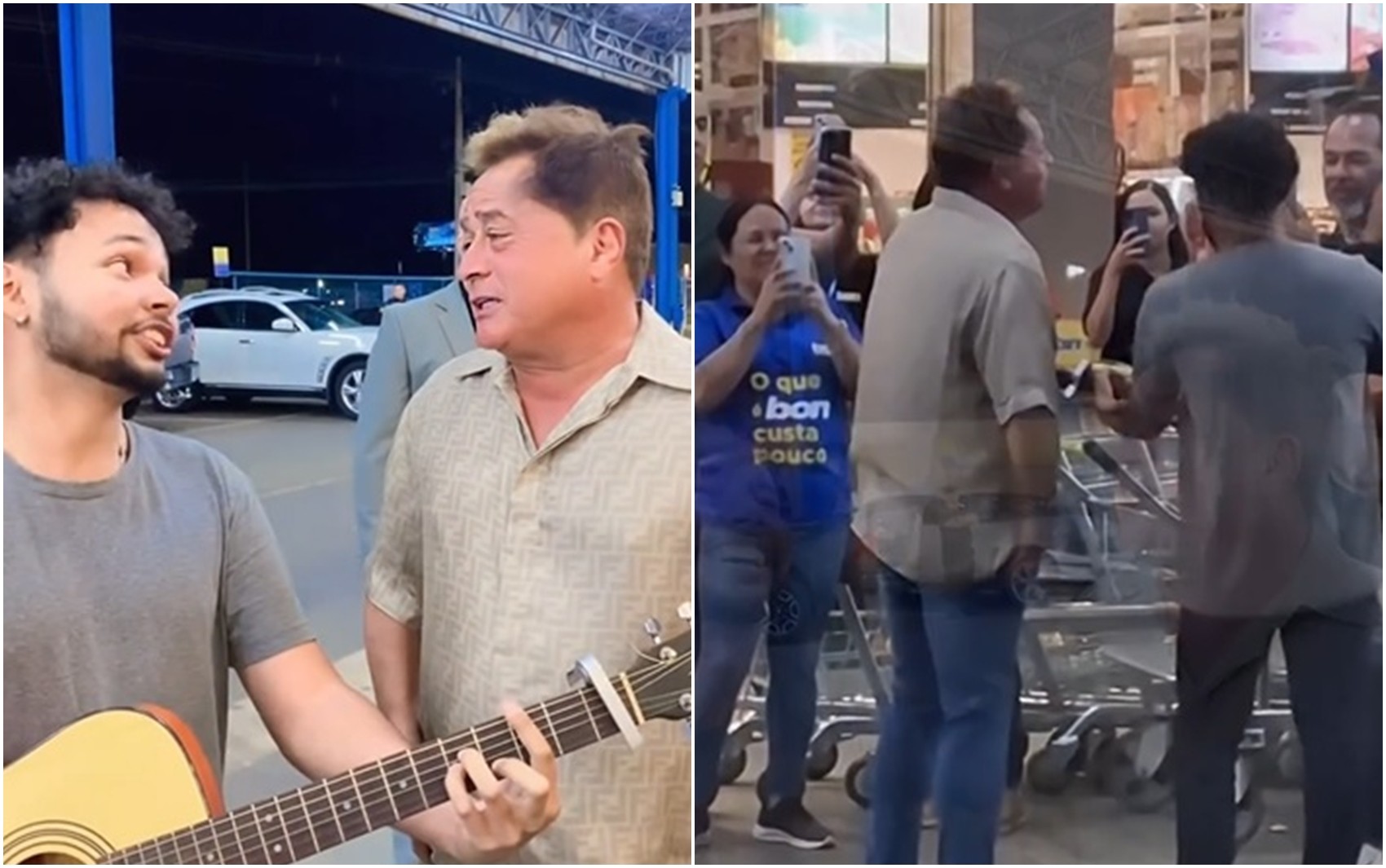 Leonardo faz dupla com cantor que se mudou para Goiás com R$ 75 na porta de supermercado: ‘Grande fã’