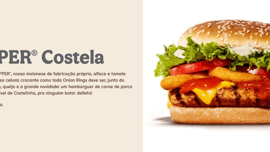 Burger King renomeia 'Whopper Costela' depois de acusação de propaganda enganosa