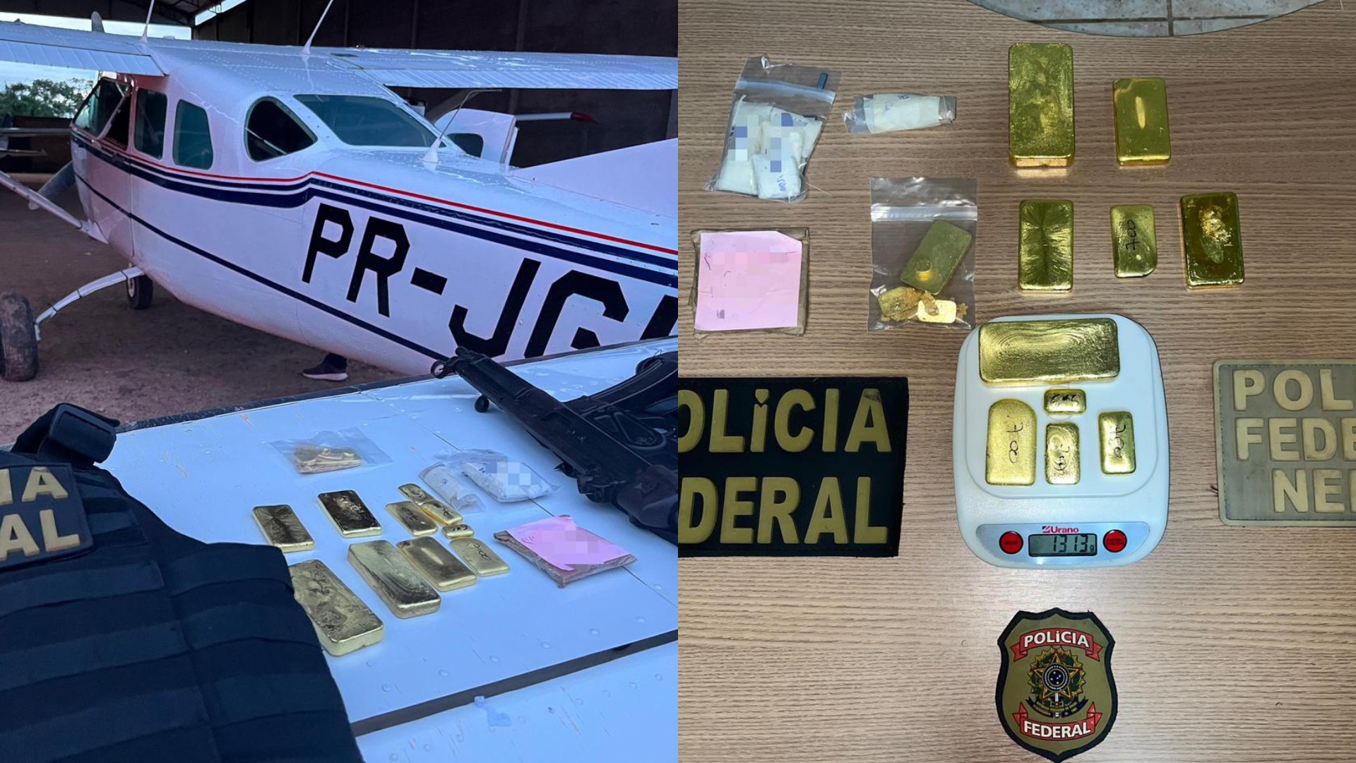 PF e PRF apreendem ouro e aeronave em Itaituba, no PA