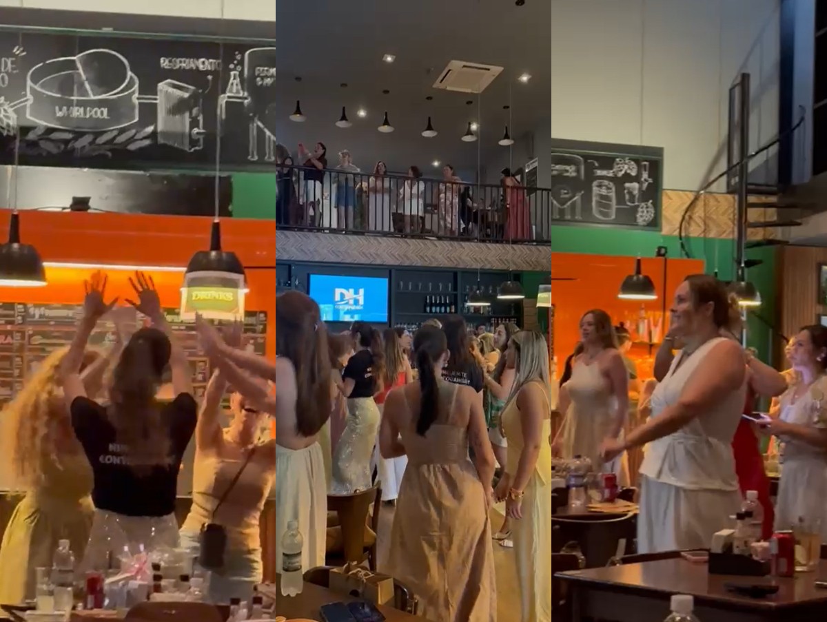 Mães fecham bar e comemoram volta às aulas dos filhos com roda de samba e feijoada em SC; VÍDEO